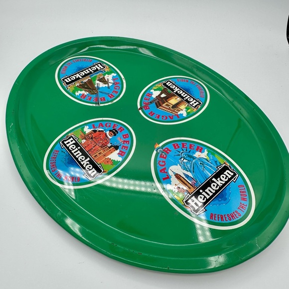 Heineken Other - Heineken Metal/Tin Serving Tray Around the World